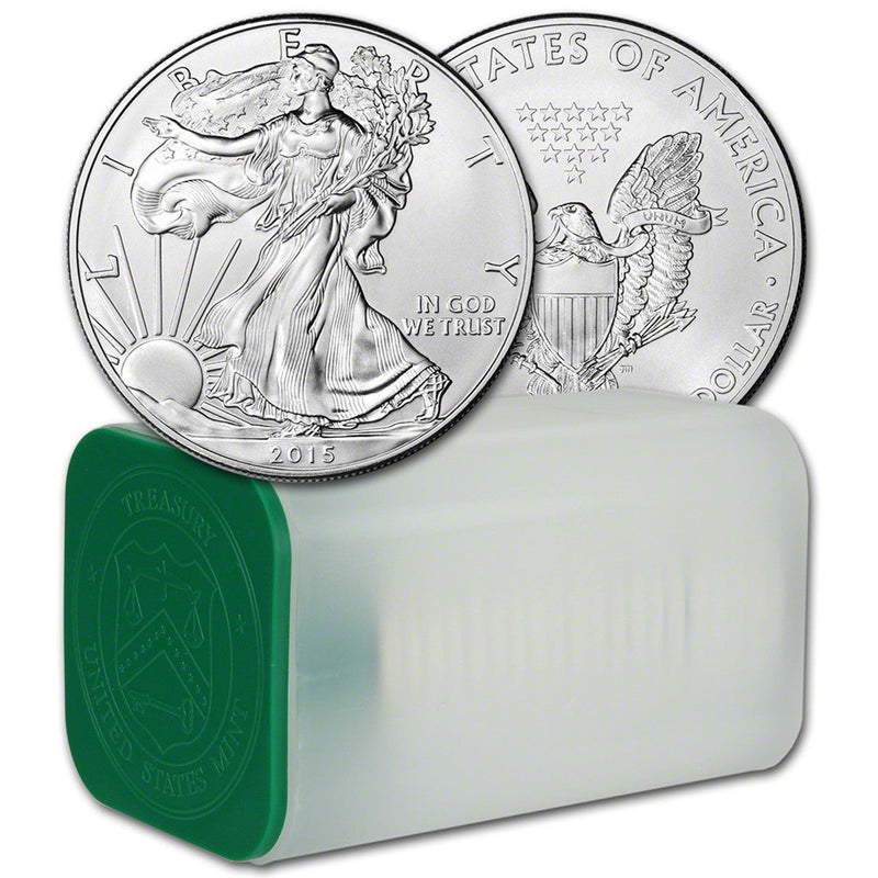 Set of 20 - 2015 1 oz American Silver Eagles in Convenient Tube Packaging