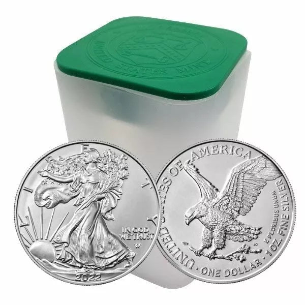 20-Pack of 2022 1 oz American Silver Eagle Coins - Premium Tube Collection