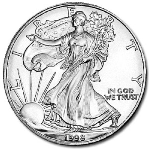 1998 Uncirculated American Silver Eagle - .999 Fine Silver Collectible Coin