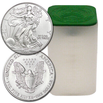 Tube of 20 - 1998 1 oz American Silver Eagles - A Precious Collectible Set!