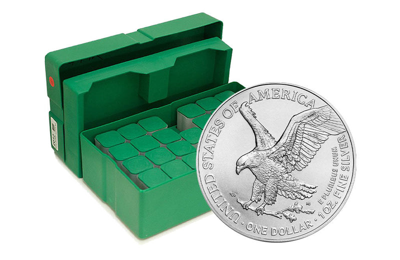 Ultimate Monster Box of 500 - 2021 Silver American Eagle 1 Oz (25 Rolls, Tubes Included)